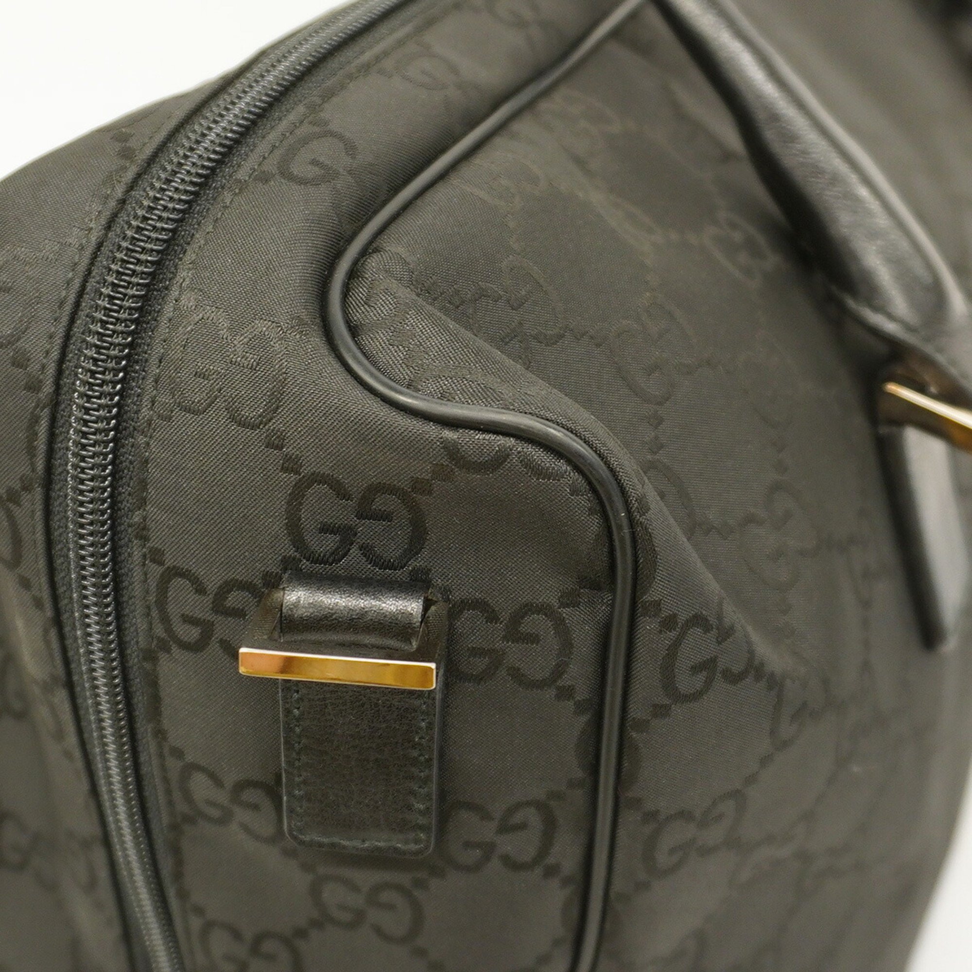 Gucci Boston Bag GG Nylon 196356 Black Men's Women's