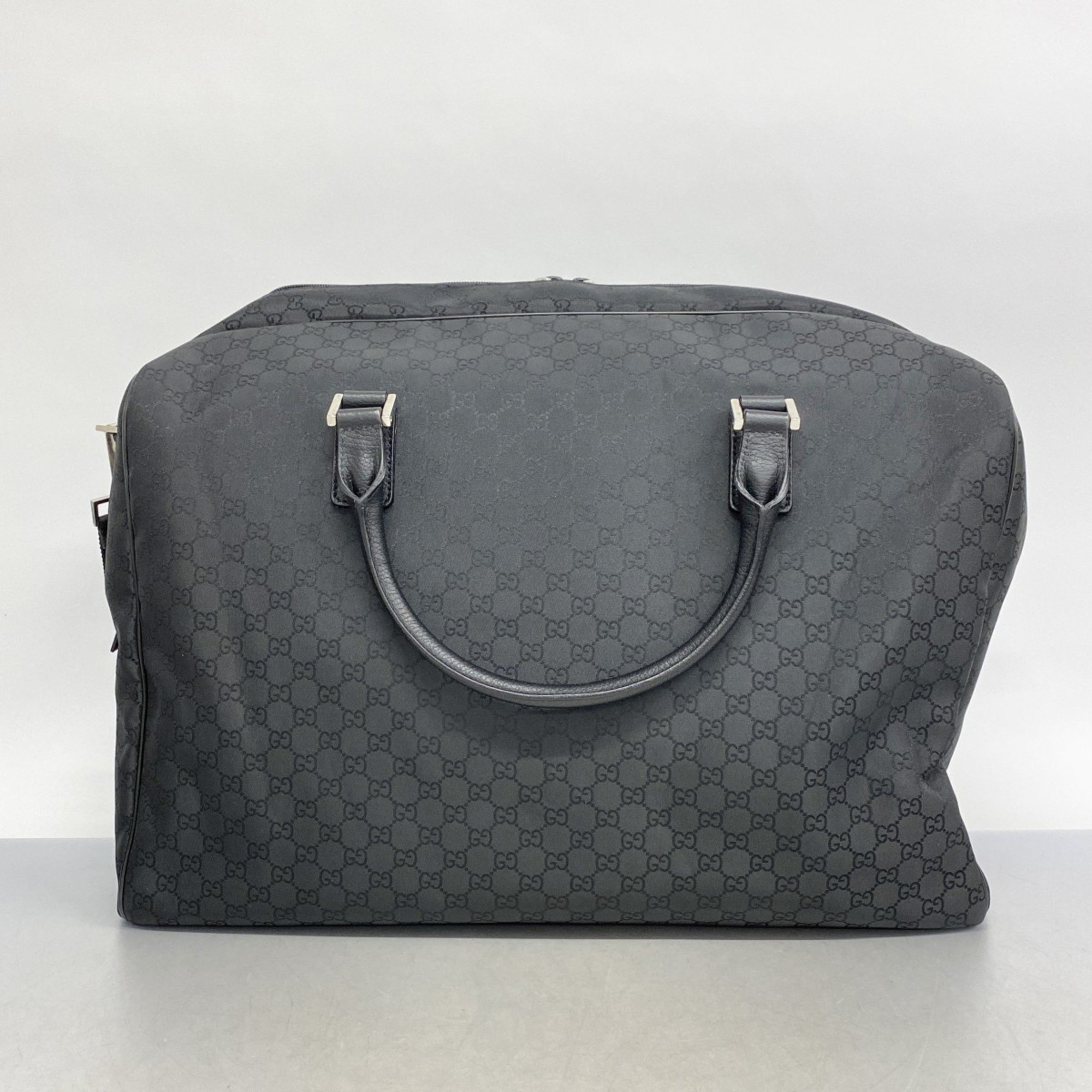 Gucci Boston Bag GG Nylon 190629 Black Men's Women's