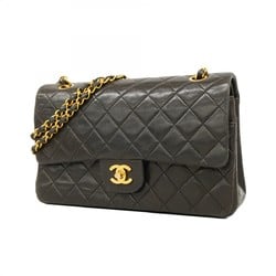 Chanel Shoulder Bag Matelasse Lambskin Black Women's