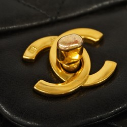 Chanel Shoulder Bag Matelasse Lambskin Black Women's