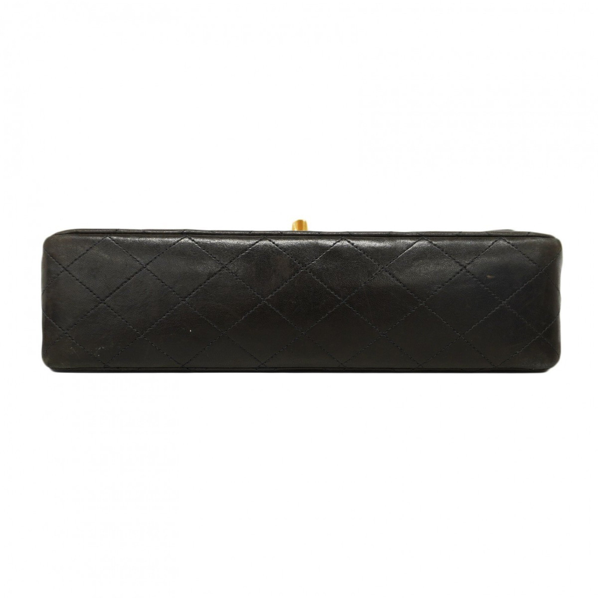 Chanel Shoulder Bag Matelasse Lambskin Black Women's