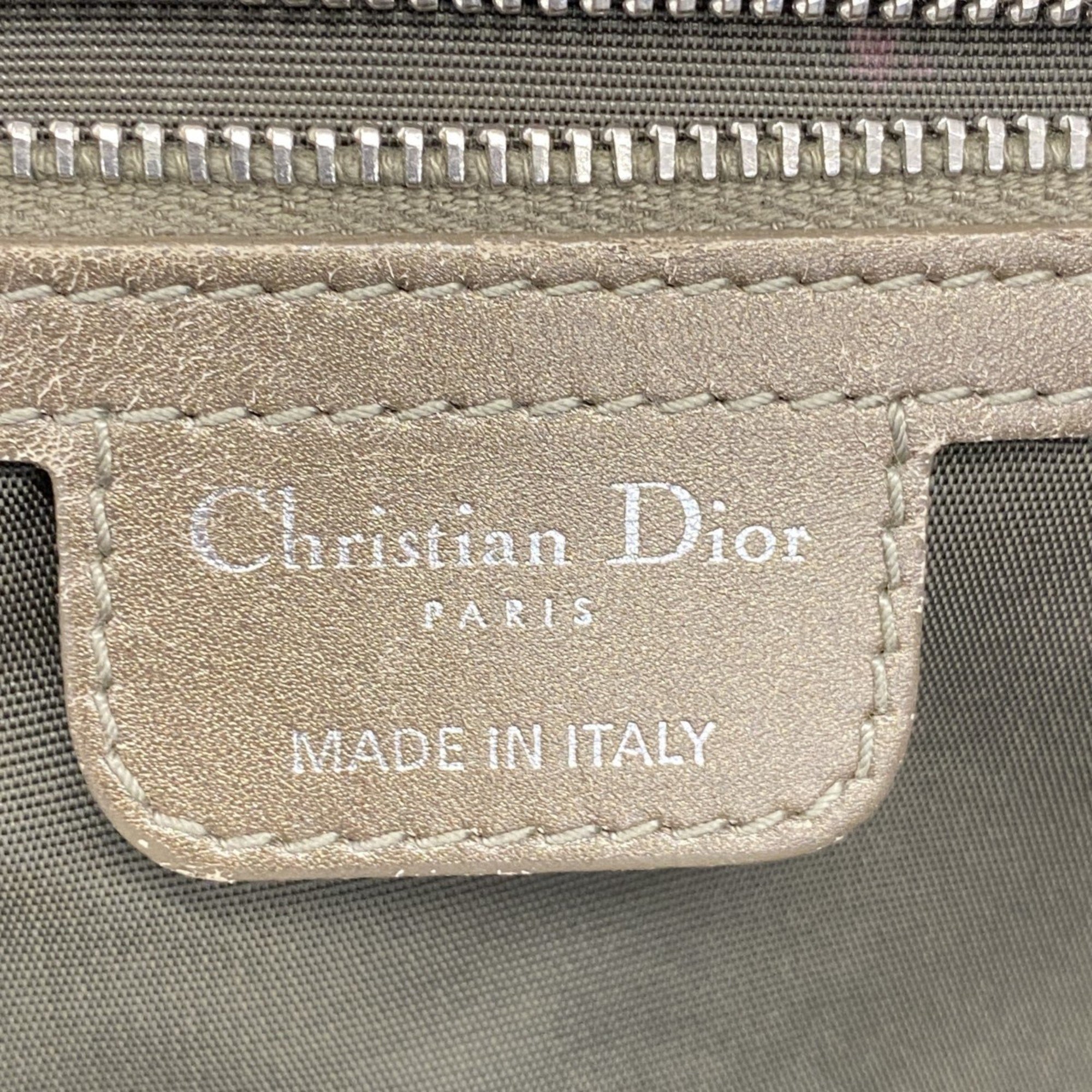 Christian Dior Tote Bag Cannage Pana Grey Women's