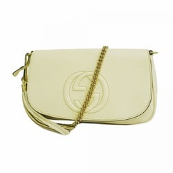 Gucci Shoulder Bag Soho 536224 Ivory Champagne Ladies