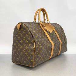 Louis Vuitton Boston Bag Monogram Keepall 50 M41426 Brown Men's Women's