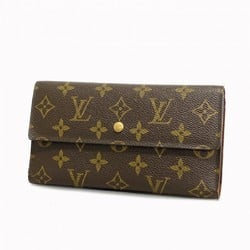 Louis Vuitton Tri-fold Long Wallet Monogram Porte Tresor International M61215 Brown Men's Women's