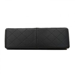 Chanel Shoulder Bag Matelasse Caviar Skin Black Women's