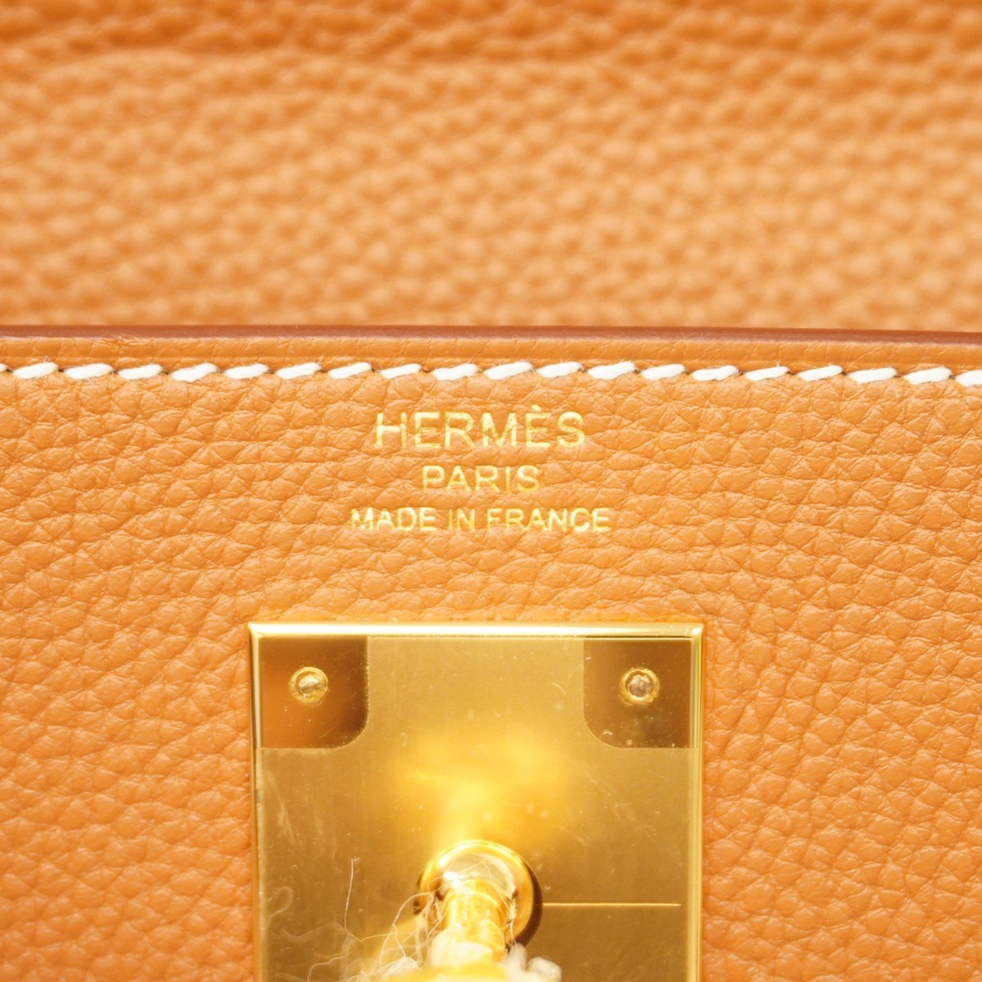 Hermes handbag Kelly 28 Togo gold B stamp ladies