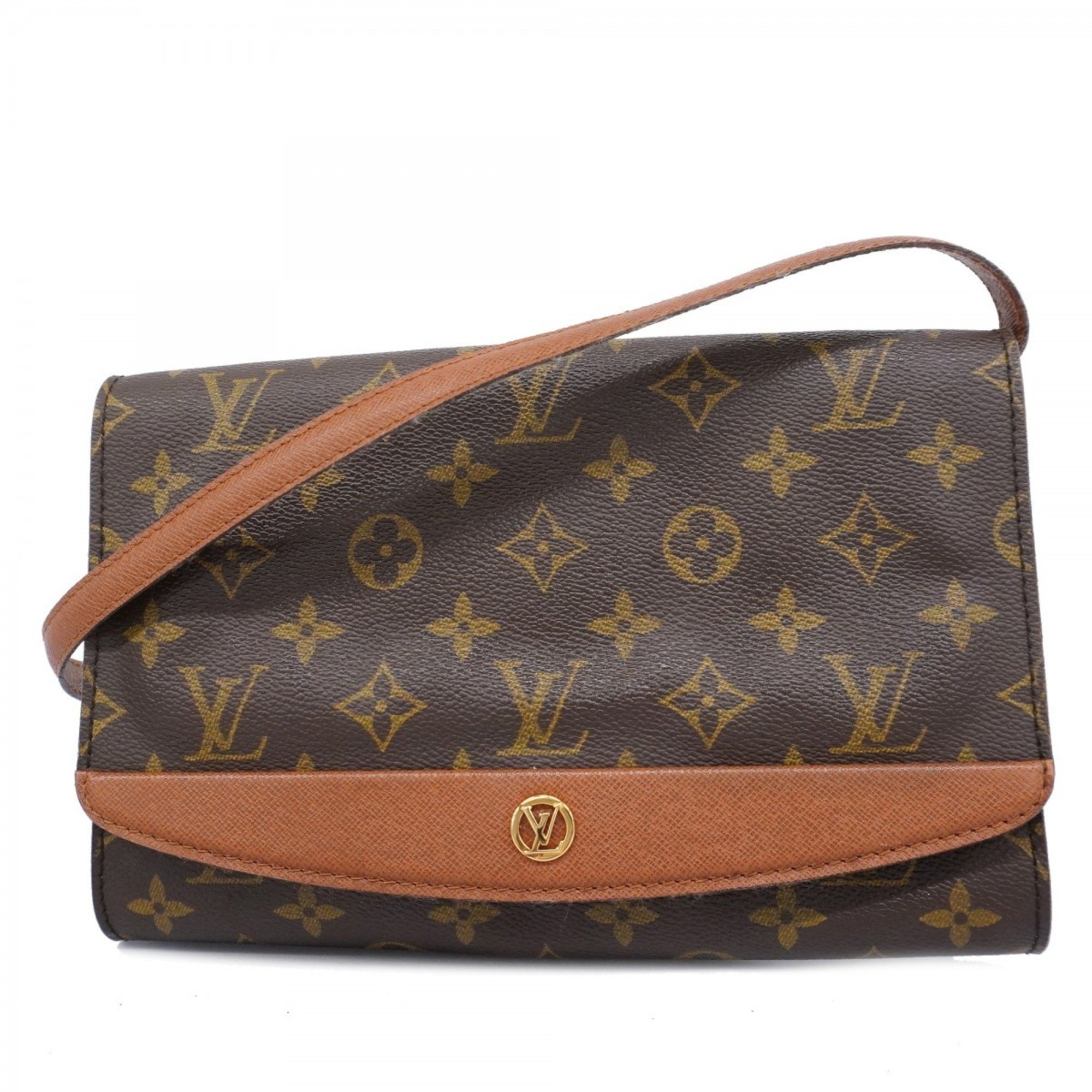 Louis Vuitton Shoulder Bag Monogram Bordeaux 24 M51798 Brown Women's