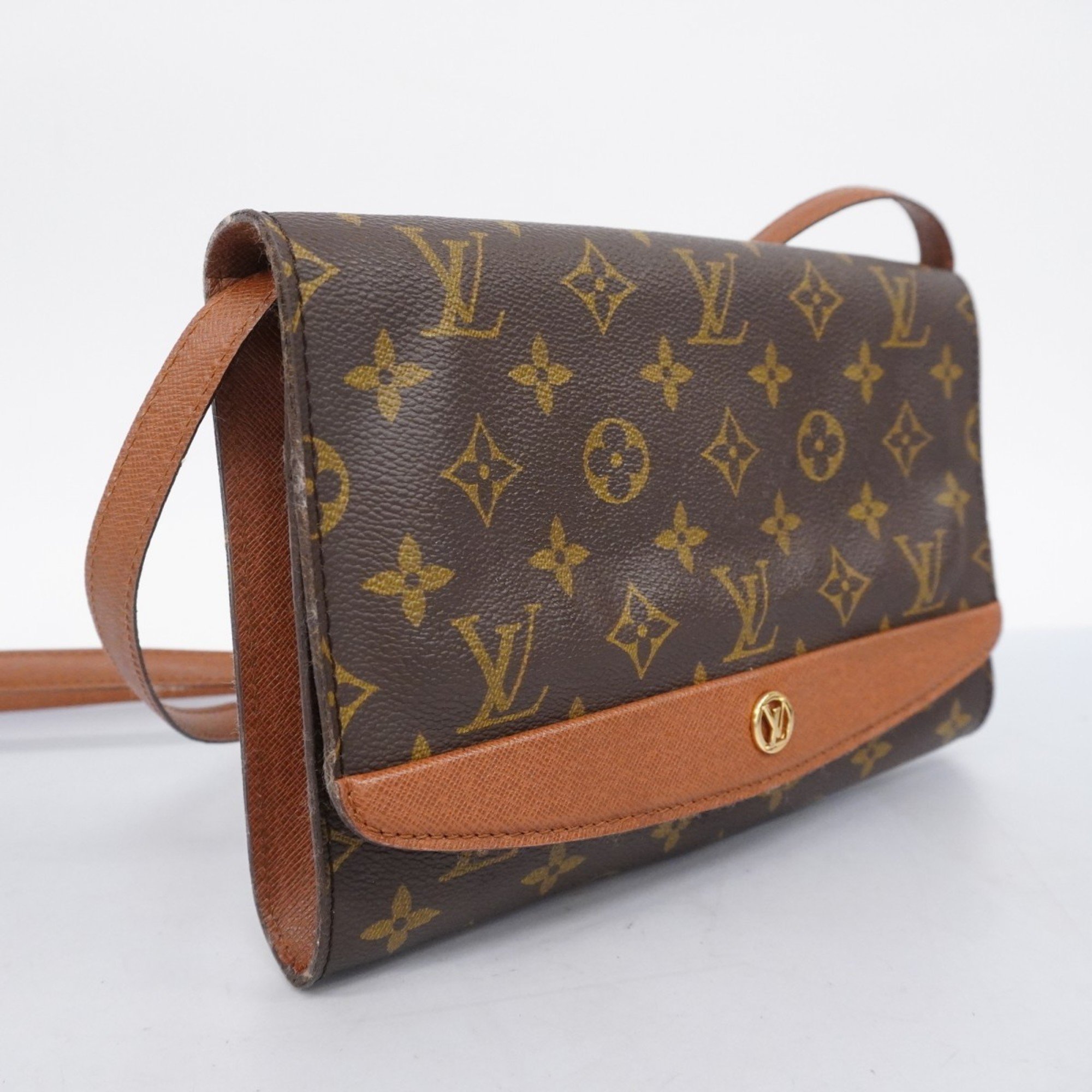 Louis Vuitton Shoulder Bag Monogram Bordeaux 24 M51798 Brown Women's