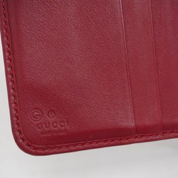 Gucci Wallet Micro Guccissima 449395 Leather Red Champagne Ladies