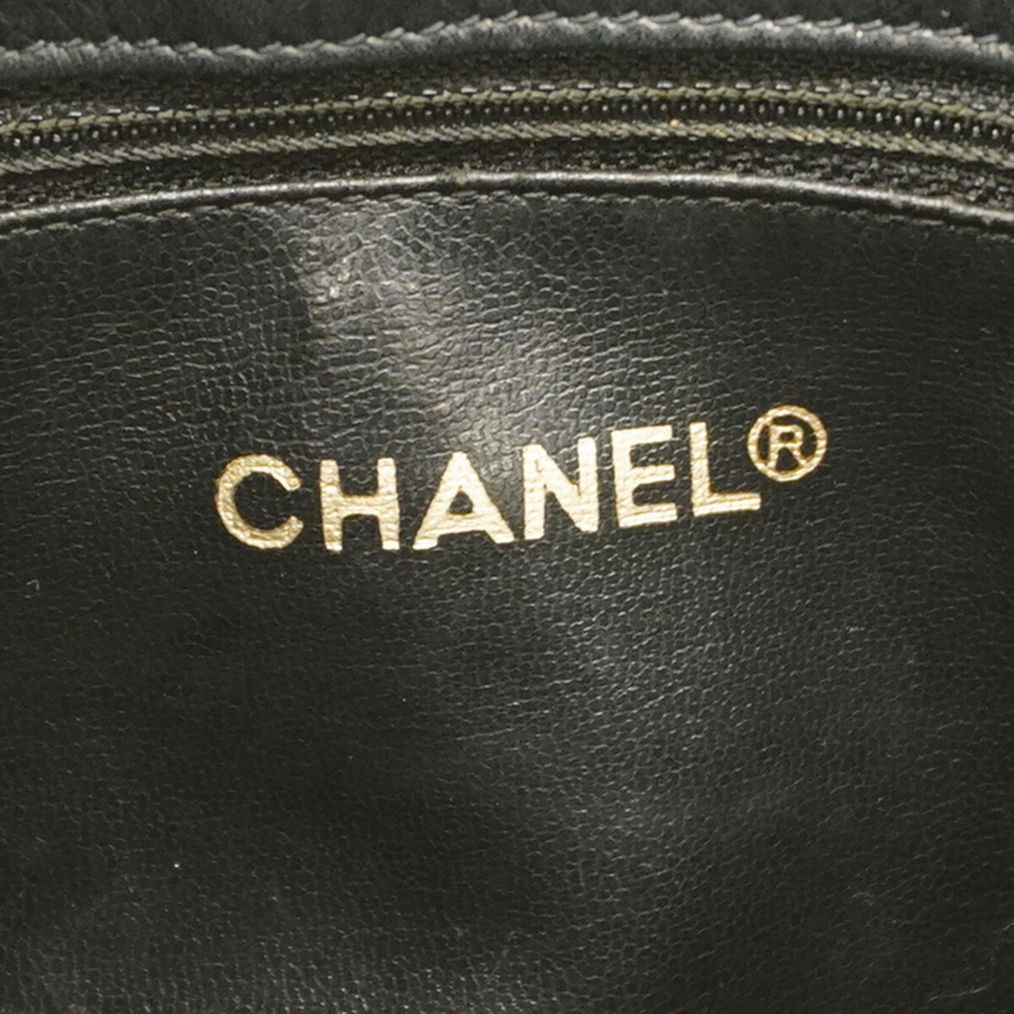 Chanel Shoulder Bag Bicolor Lambskin Black Women's