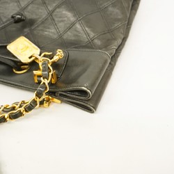 Chanel Shoulder Bag Bicolor Lambskin Black Women's