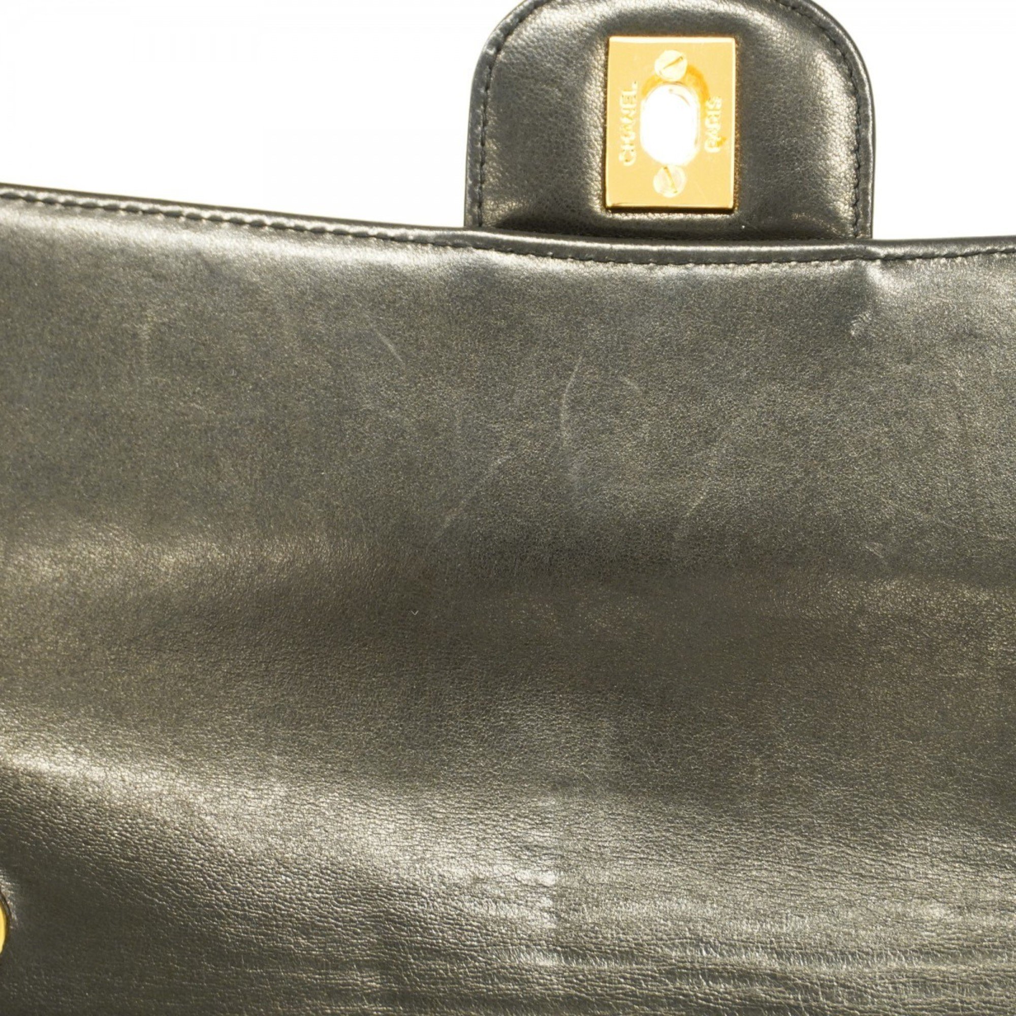 Chanel Shoulder Bag Mademoiselle Lambskin Black Women's