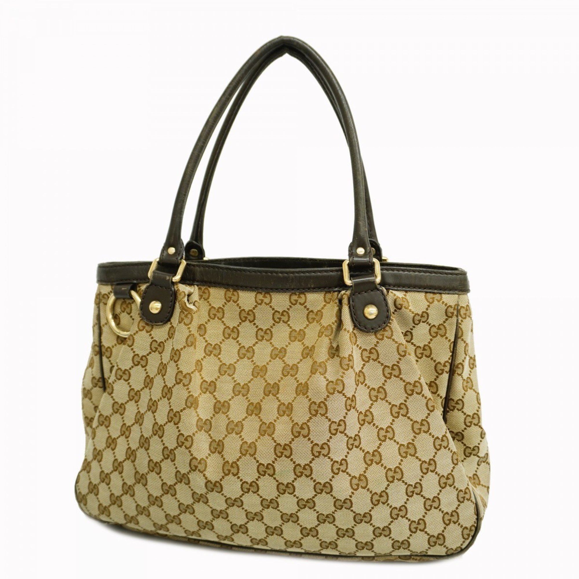 Gucci Handbag GG Canvas 296835 Brown Champagne Ladies