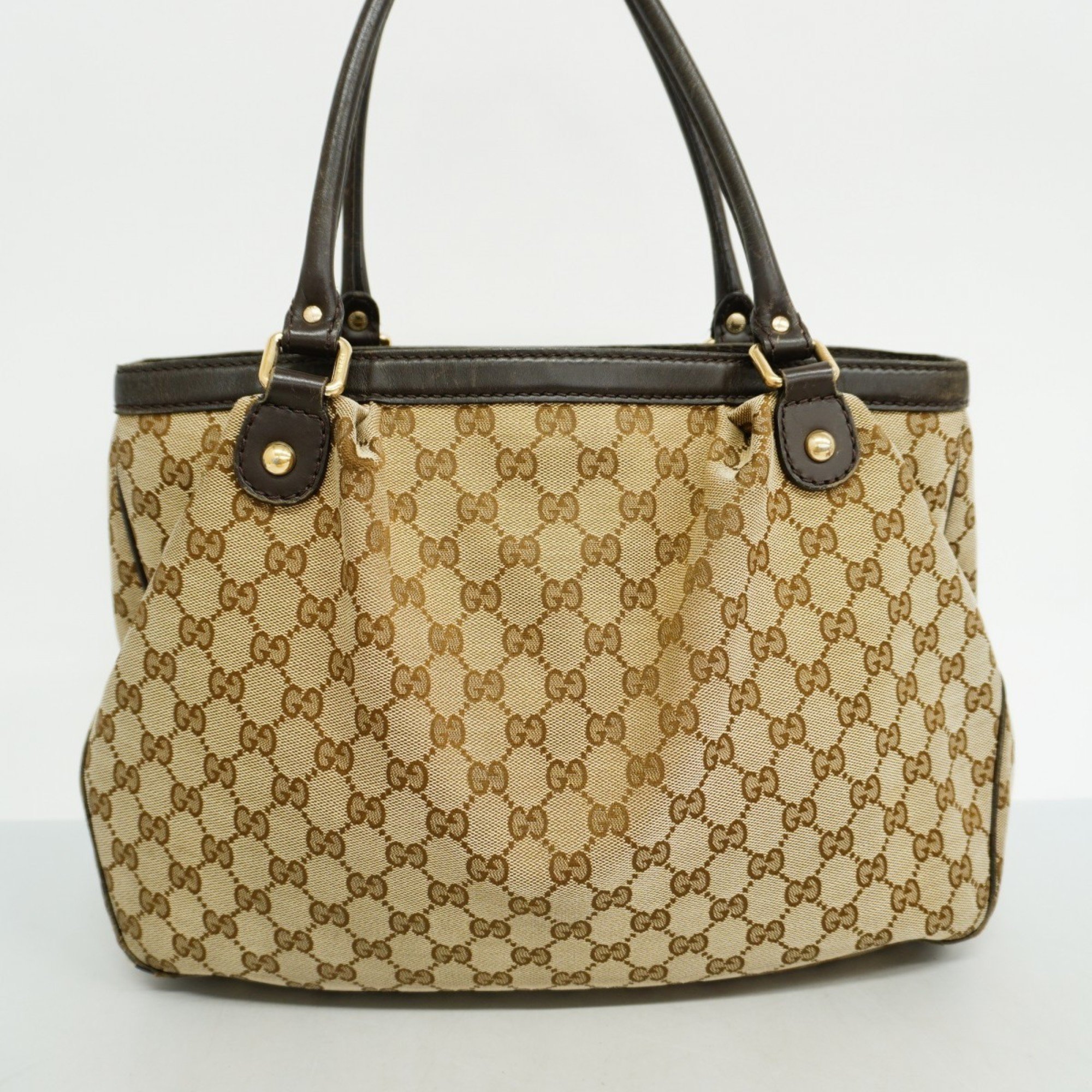 Gucci Handbag GG Canvas 296835 Brown Champagne Ladies