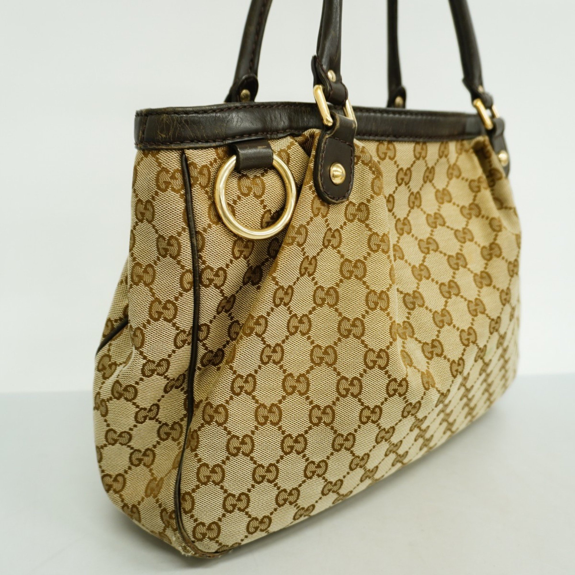 Gucci Handbag GG Canvas 296835 Brown Champagne Ladies