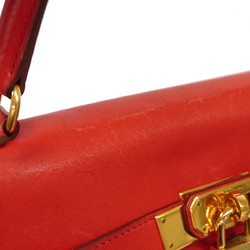 Hermes handbag Kelly 32 Veau Gulliver Rouge vif 〇X engraved ladies