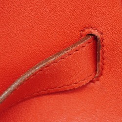 Hermes handbag Kelly 32 Veau Gulliver Rouge vif 〇X engraved ladies