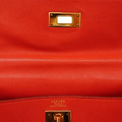 Hermes handbag Kelly 32 Veau Gulliver Rouge vif 〇X engraved ladies