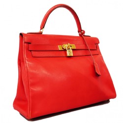 Hermes handbag Kelly 32 Veau Gulliver Rouge vif 〇X engraved ladies