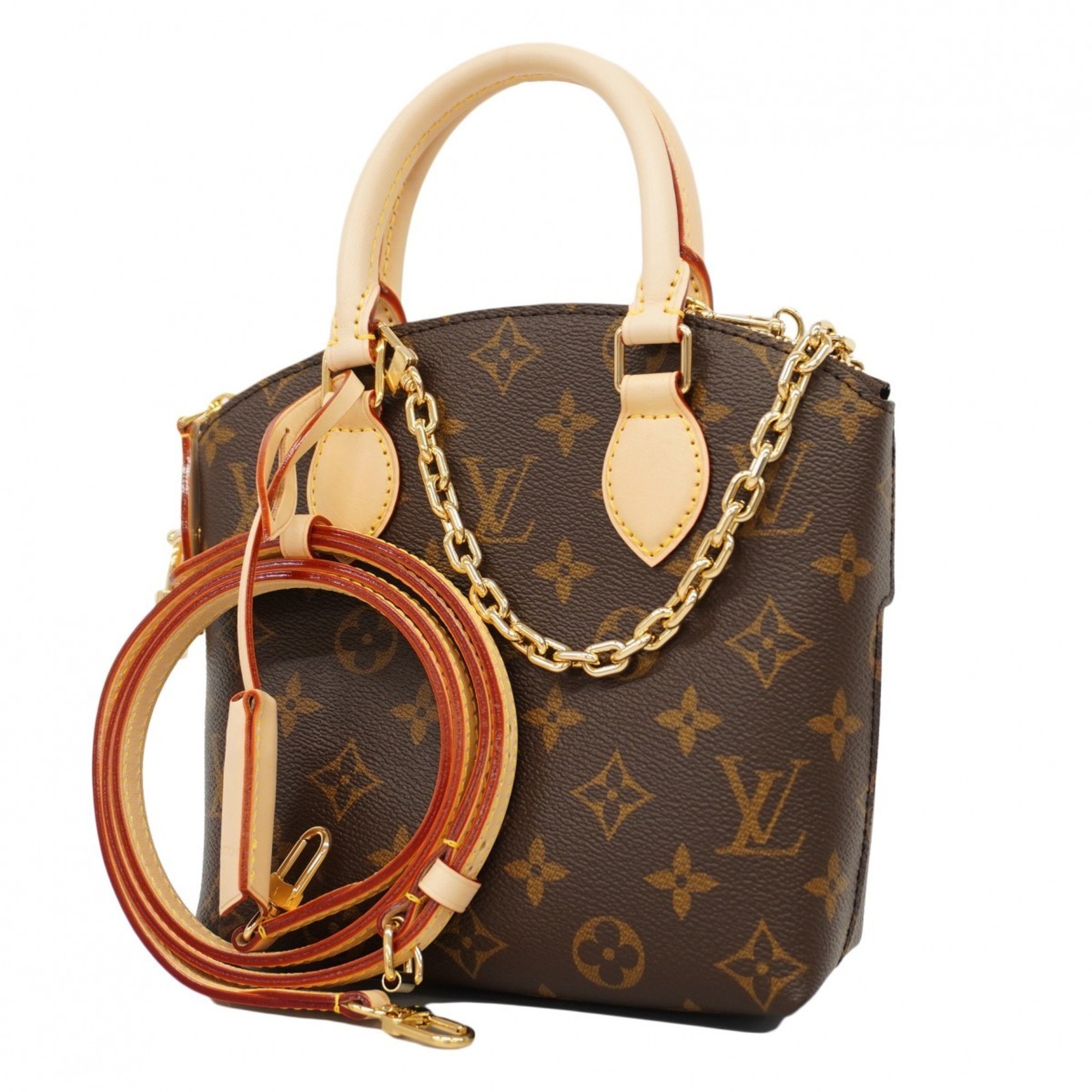 Louis Vuitton Handbag Monogram Lockit BB M12019 Brown Ladies