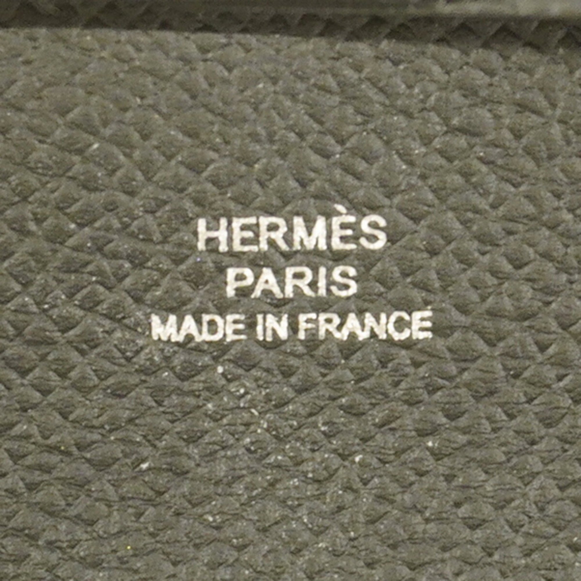 Hermes Wallet/Coin Case Bastia Epsom Leather Black B Stamp Men's Women's