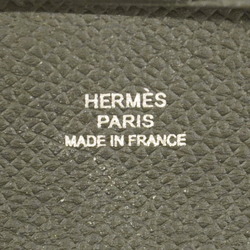 Hermes Wallet/Coin Case Bastia Epsom Leather Black B Stamp Men's Women's