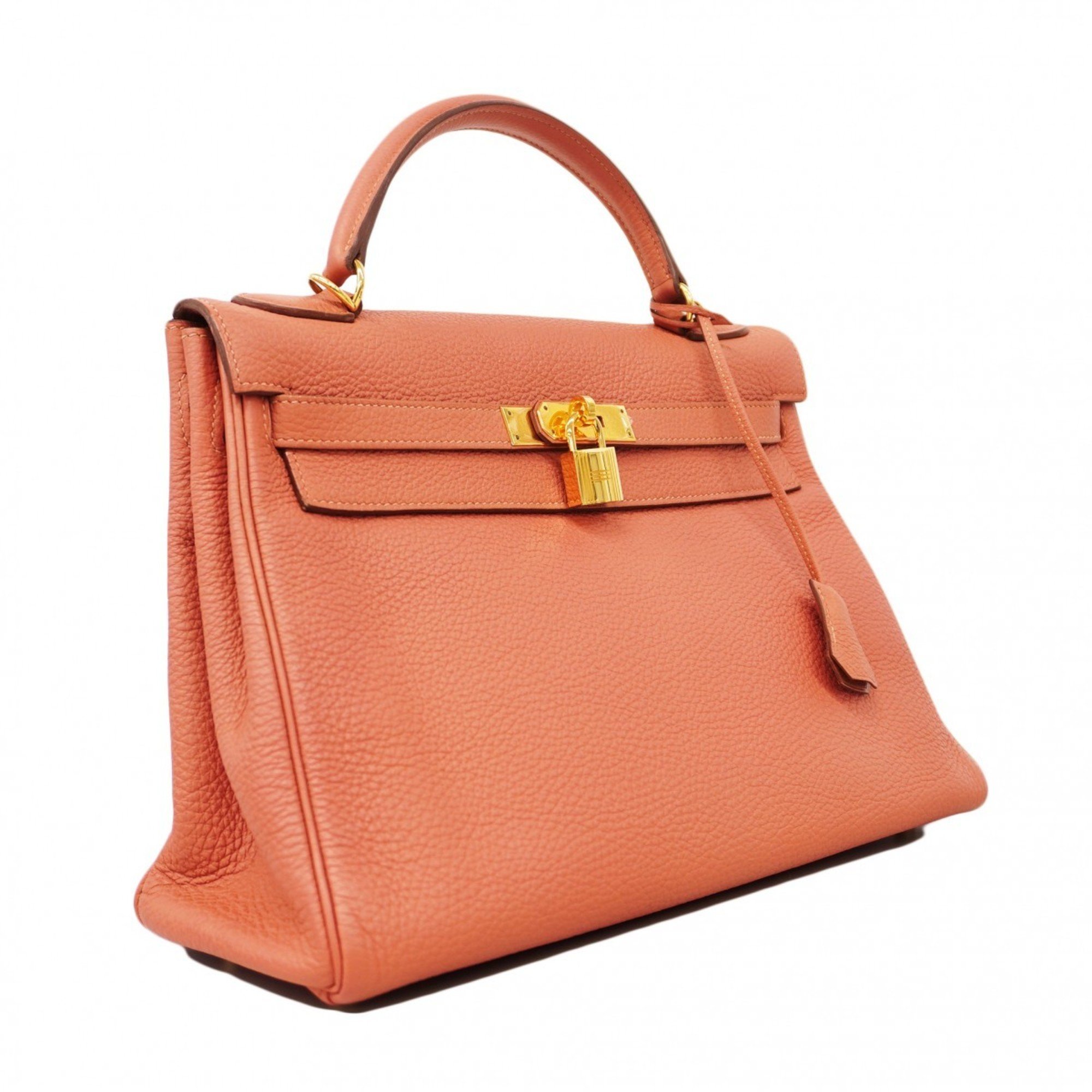 Hermes handbag Kelly 32 Togo Rosie □Q engraved ladies