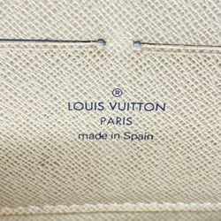 Louis Vuitton Long Wallet Damier Azur Zippy N60019 White Men's Women's