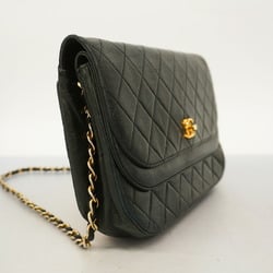 Chanel Shoulder Bag Matelasse Lambskin Black Women's