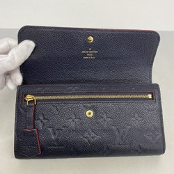 Louis Vuitton Long Wallet Monogram Empreinte Portefeuille Pont Neuf M62127 Marine Rouge Ladies