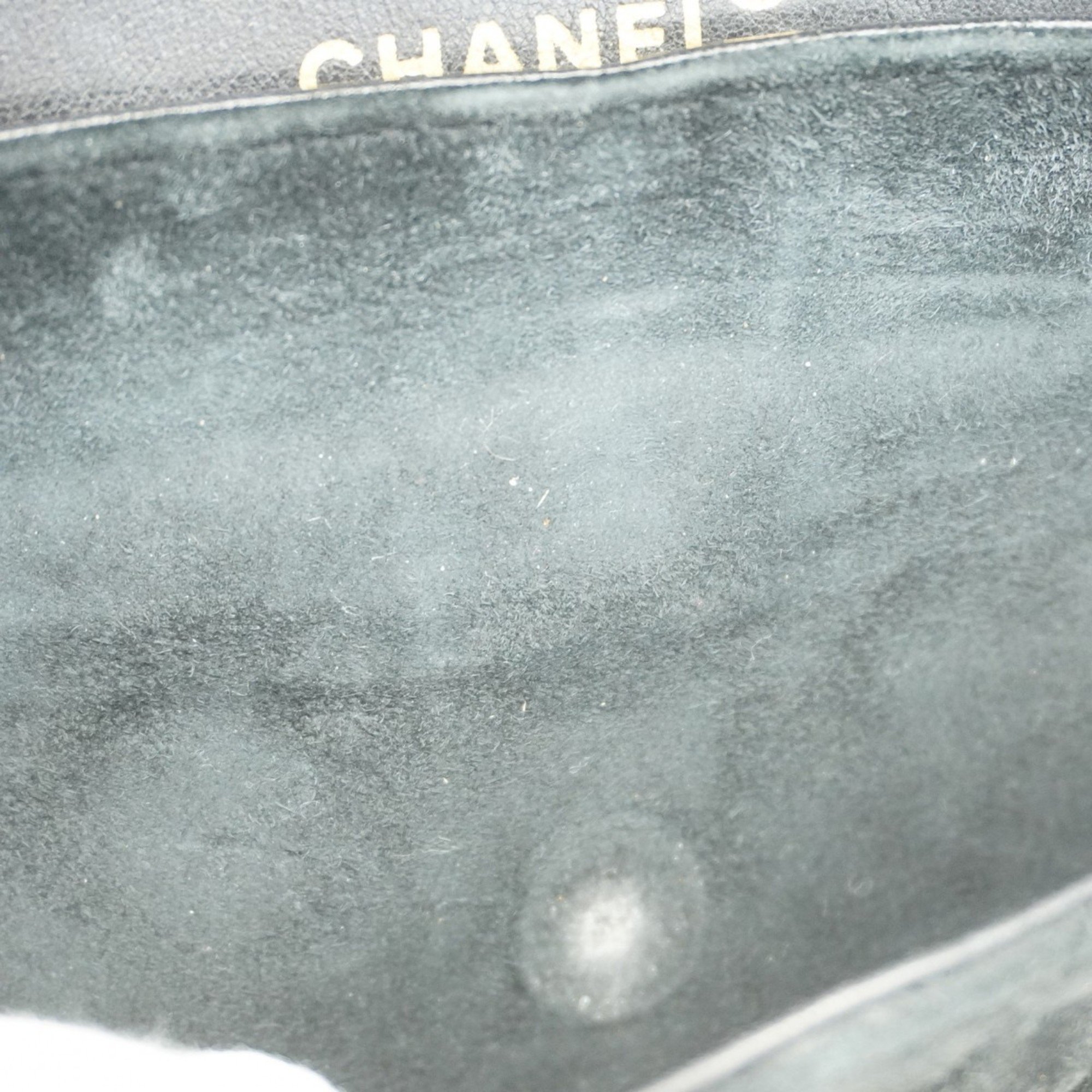 Chanel Shoulder Bag Matelasse Suede Black Women's