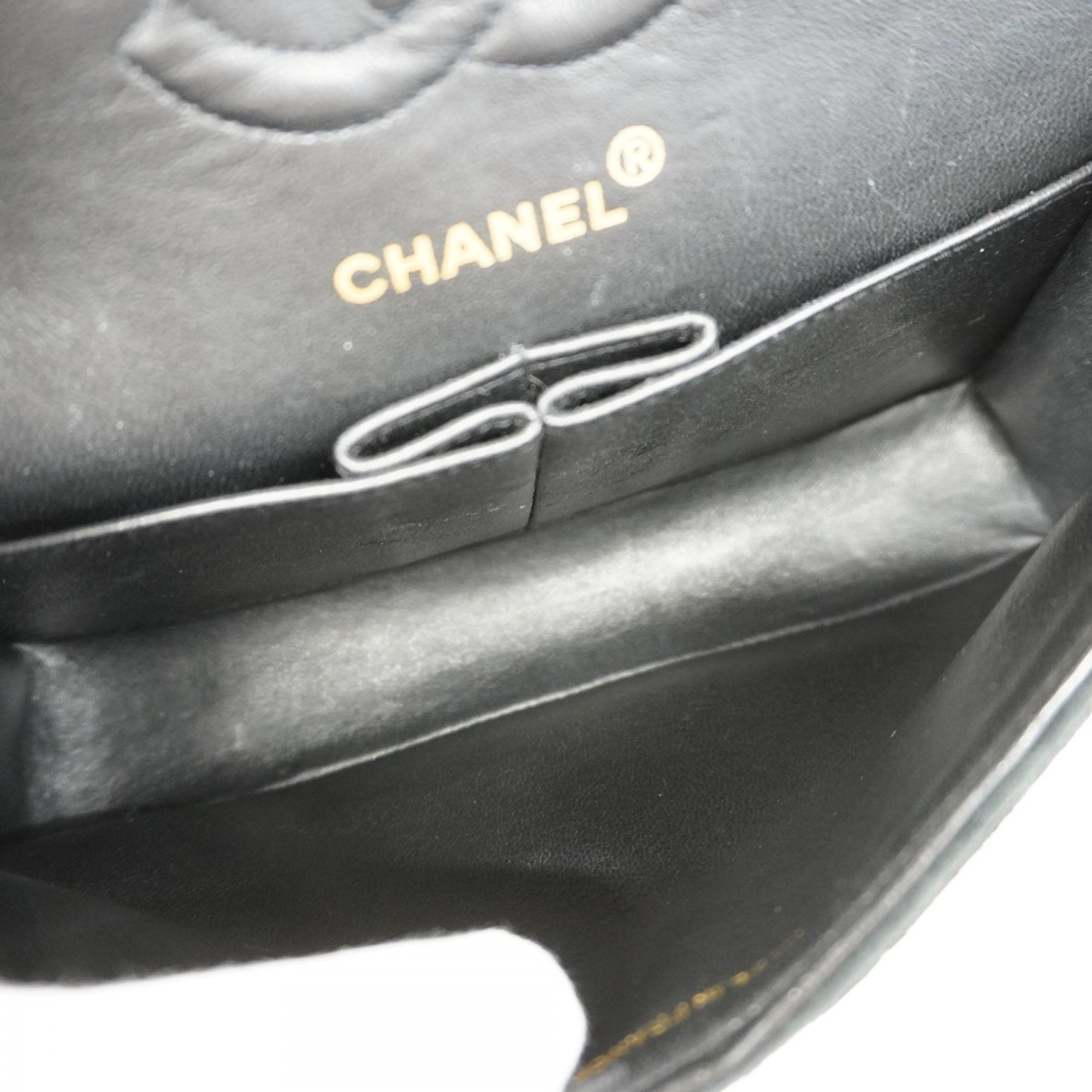 Chanel Shoulder Bag Matelasse Suede Black Women's