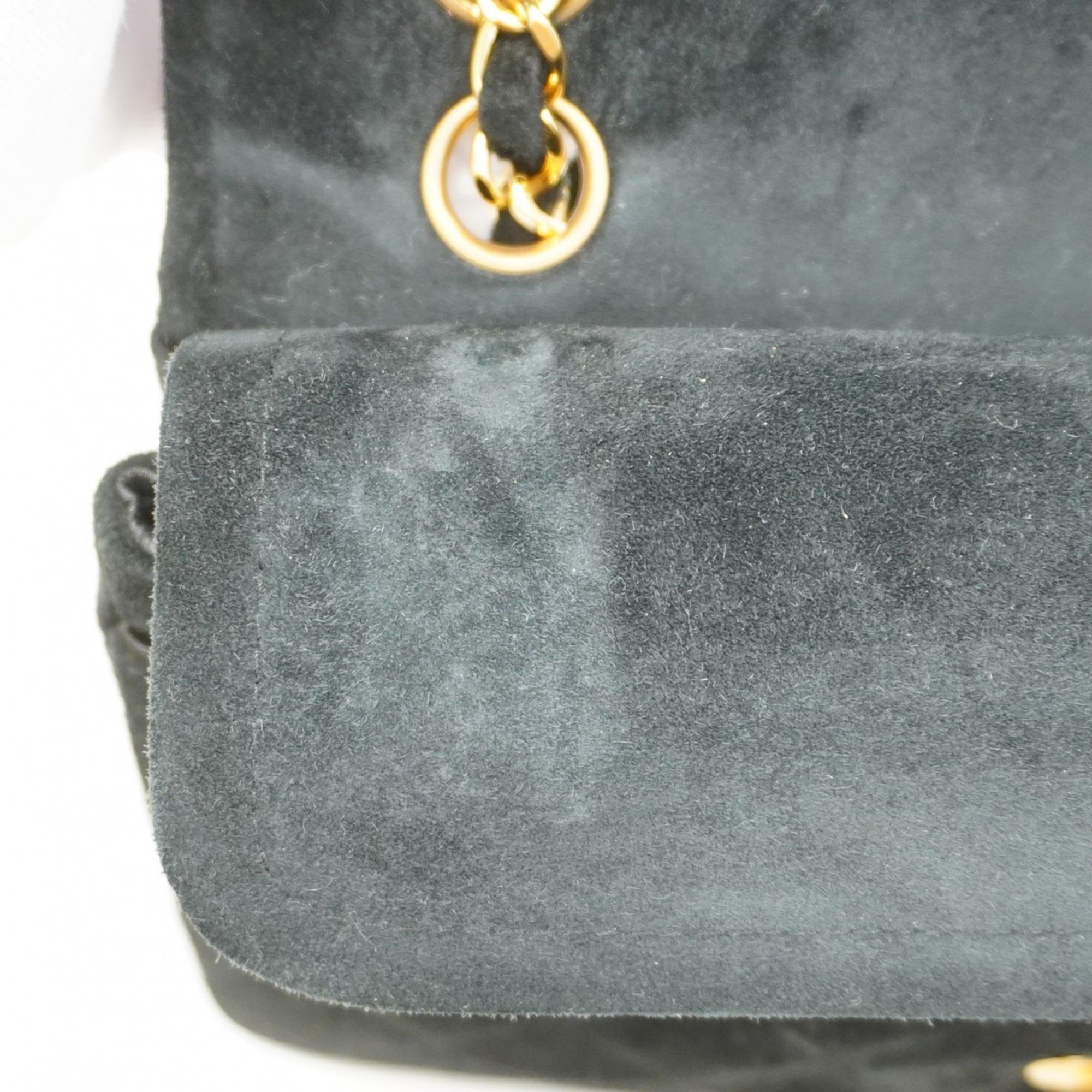 Chanel Shoulder Bag Matelasse Suede Black Women's