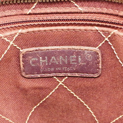 Chanel Tote Bag Wild Stitch On The Road Caviar Skin Beige Black Women's