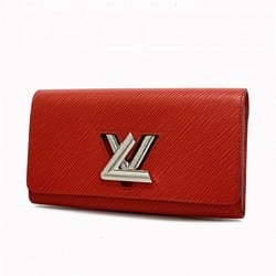 Louis Vuitton Long Wallet Epi Portefeuille Twist M61179 Coquelicot Ladies