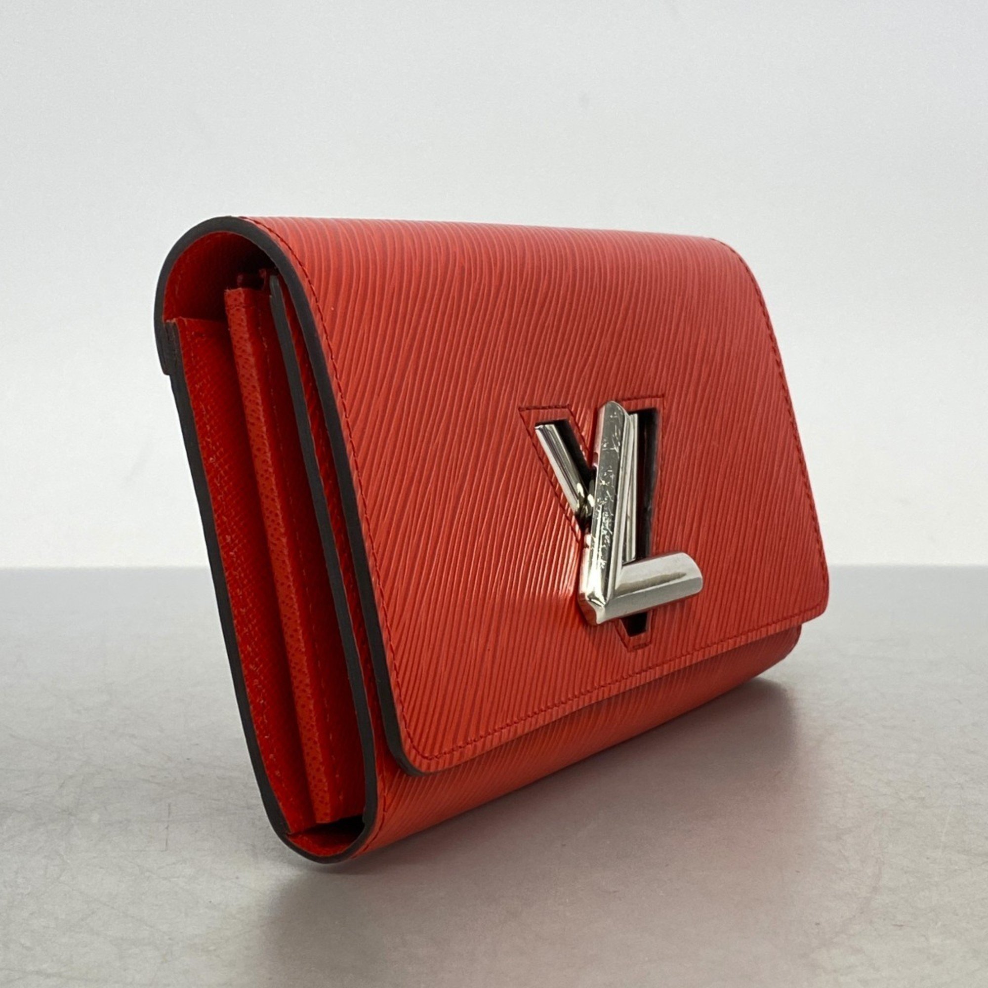 Louis Vuitton Long Wallet Epi Portefeuille Twist M61179 Coquelicot Ladies