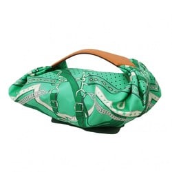 Hermes Tote Bag Balsoie Silk Green W Engraved Ladies