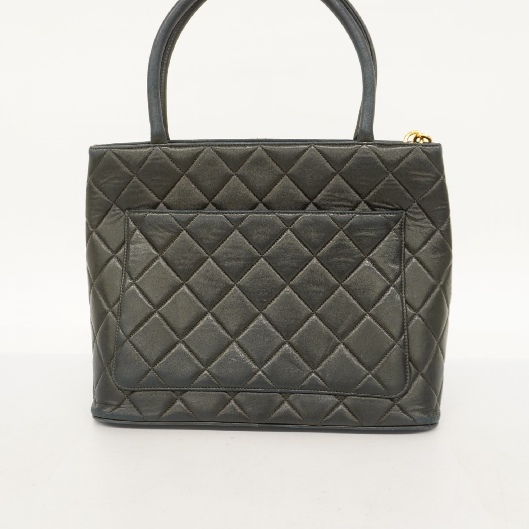 Chanel Tote Bag, Reproduction Tote, Lambskin, Black, Women's