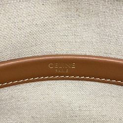 Celine Tote Bag Triomphe Large Cabas Canvas Brown Women's