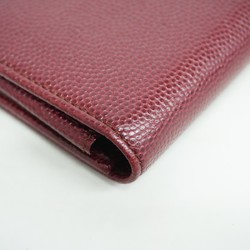 Salvatore Ferragamo Long Wallet Gancini Leather Bordeaux Women's