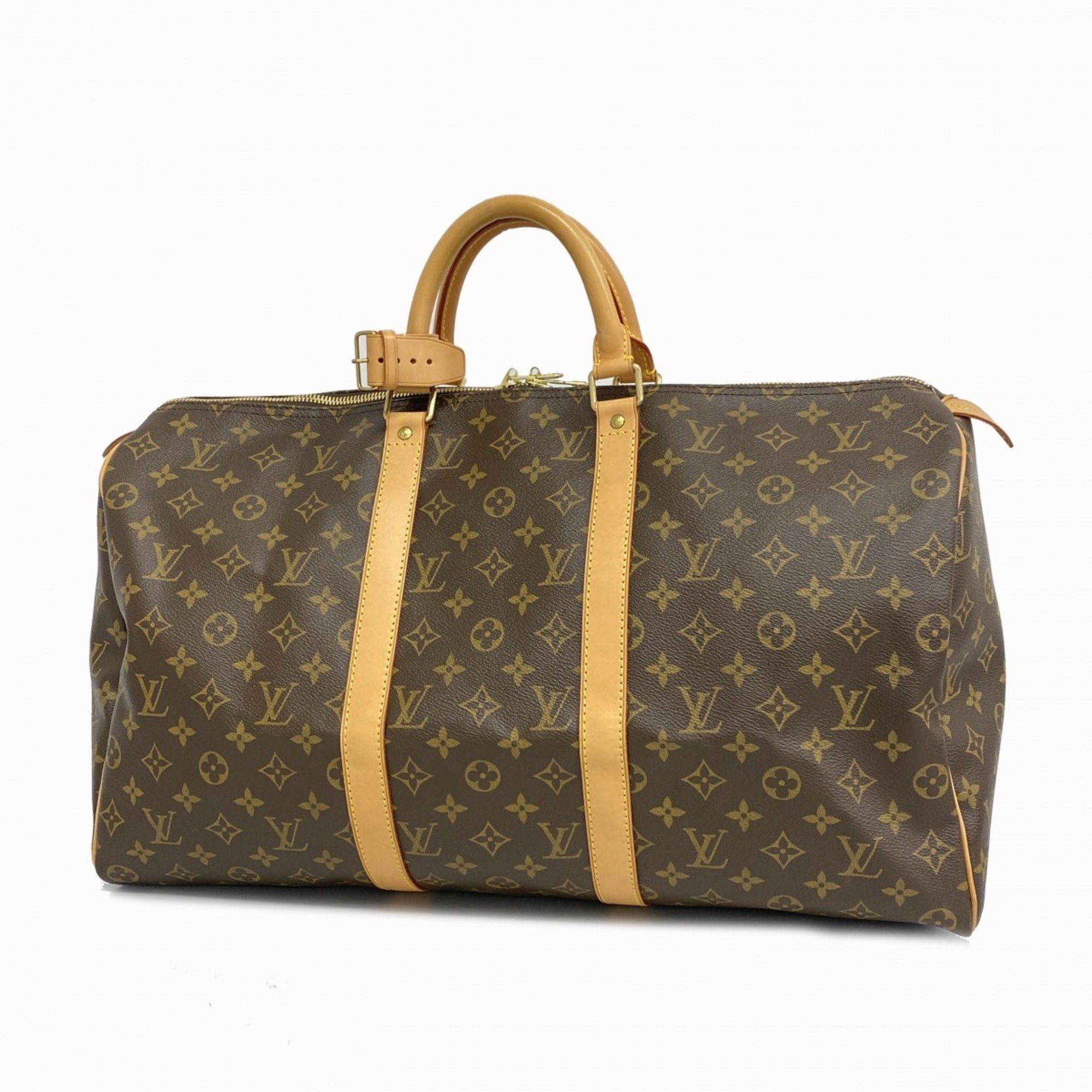 Louis Vuitton Boston Bag Monogram Keepall 50 M41426 Brown Men's Women's