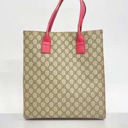 Gucci Tote Bag GG Supreme 91249 Brown Pink Ladies