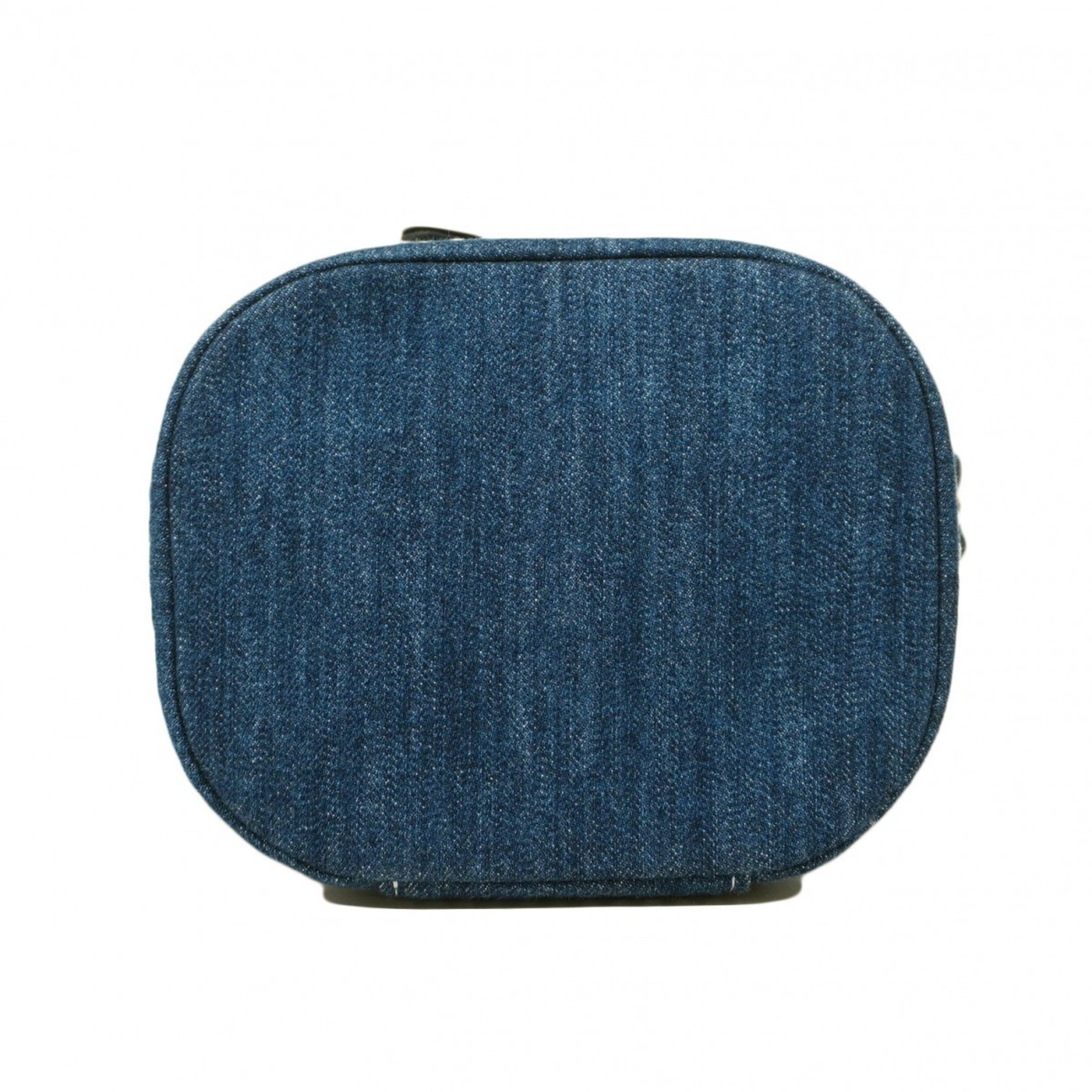 Chanel Vanity Bag Denim Blue Women's