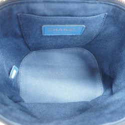 Chanel Vanity Bag Denim Blue Women's