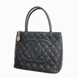 Chanel Tote Bag Reproduction Caviar Skin Black Women's