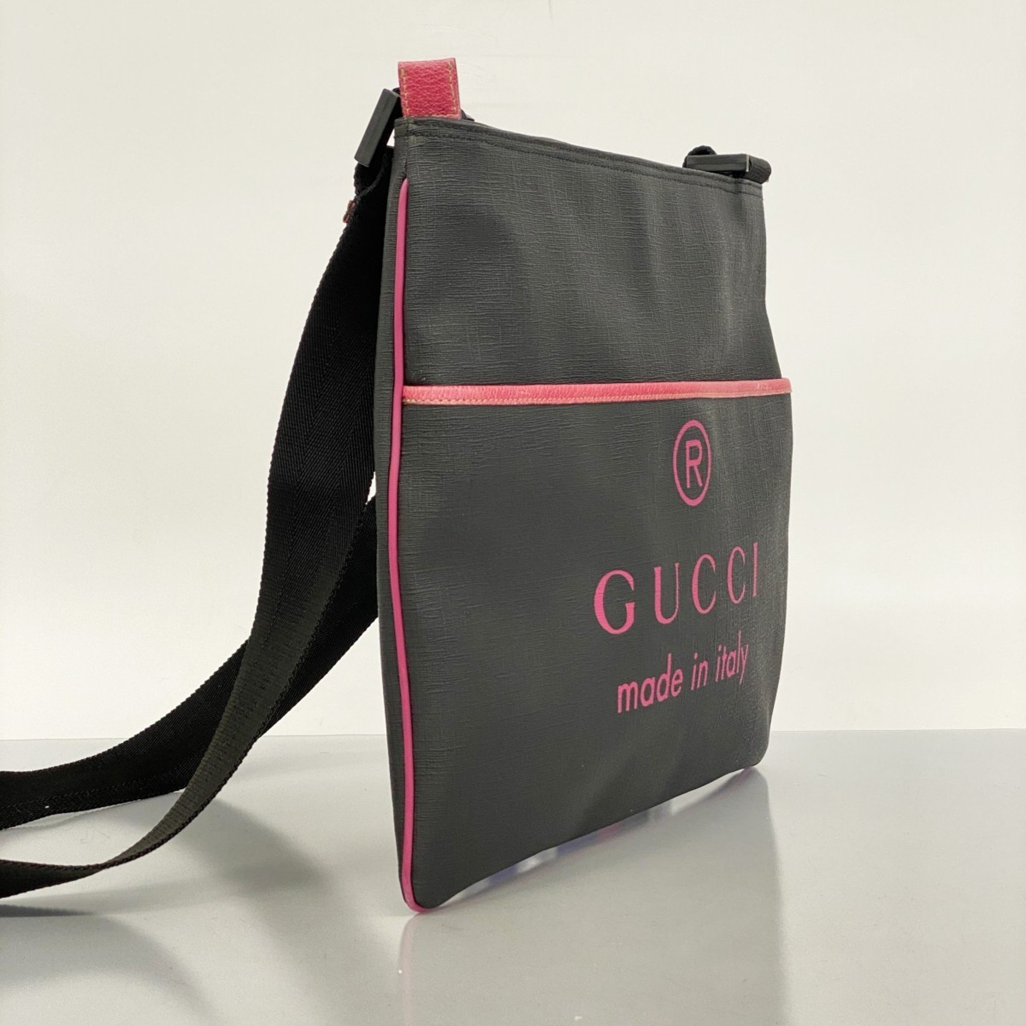 Gucci Shoulder Bag 162904 Black Pink Ladies