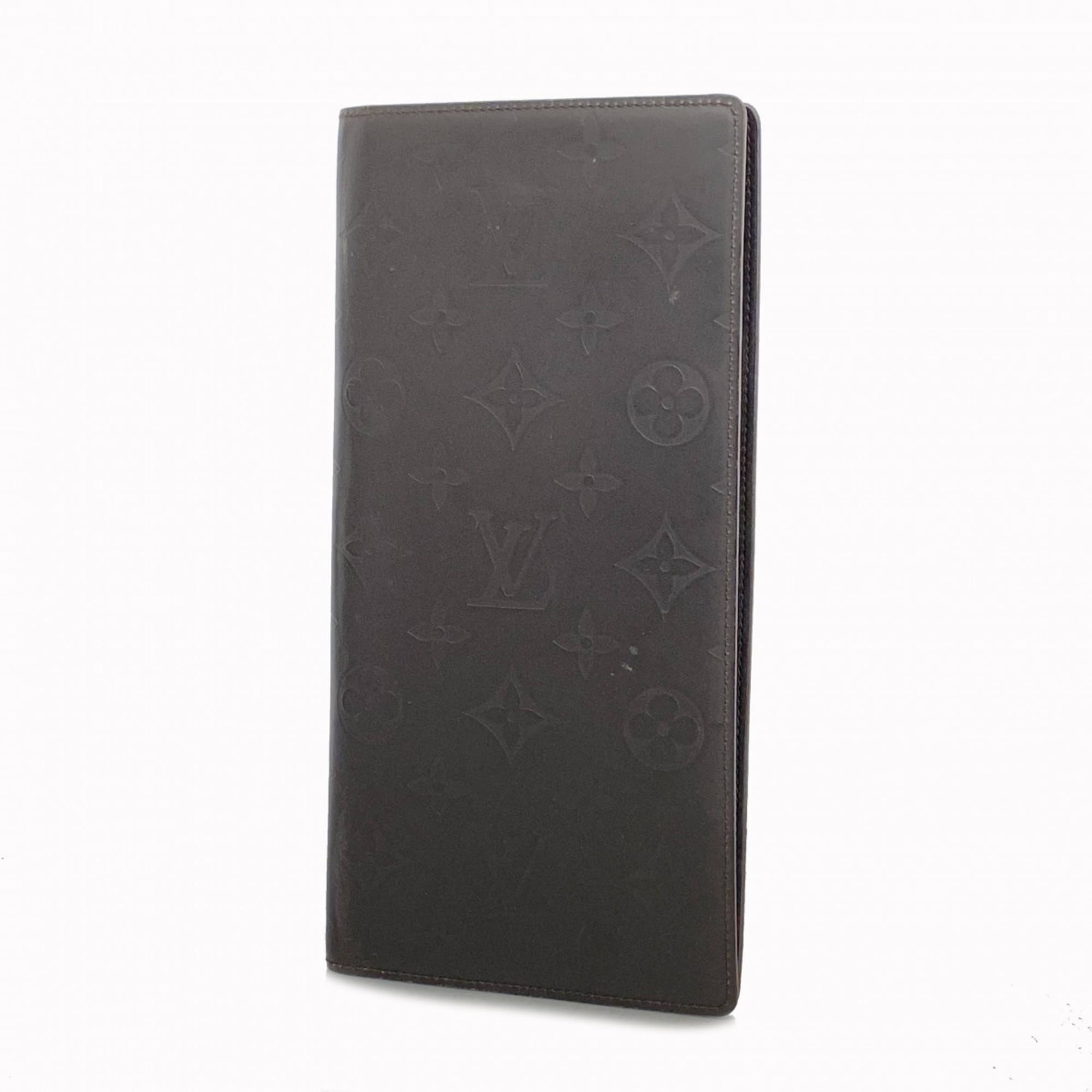 Louis Vuitton Long Wallet Monogram Glace Portefeuille Double M66480 Cafe Men's