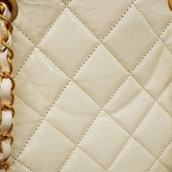 Chanel Shoulder Bag Matelasse Calfskin White Women's