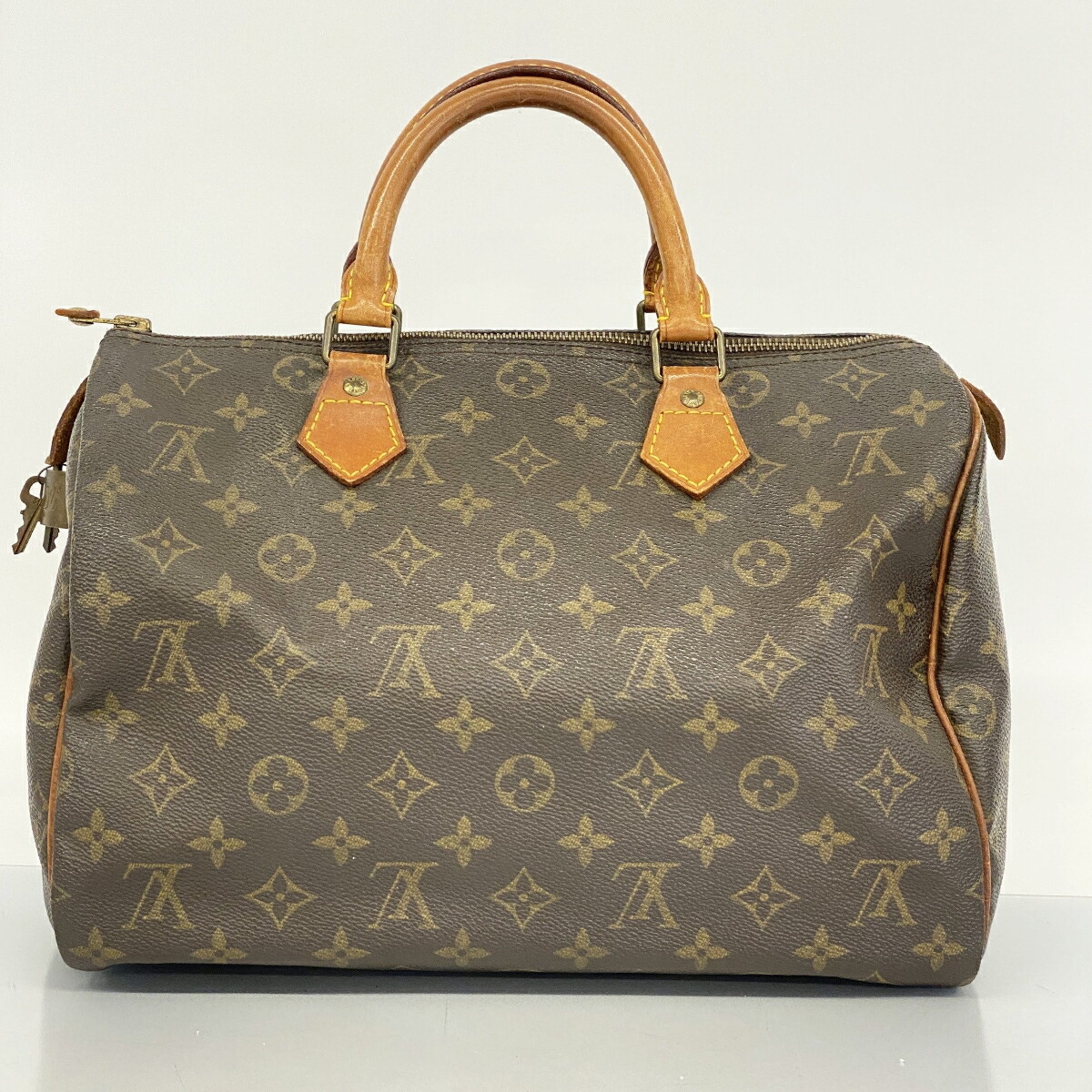 Louis Vuitton Handbag Monogram Speedy 30 M41108 Brown Ladies